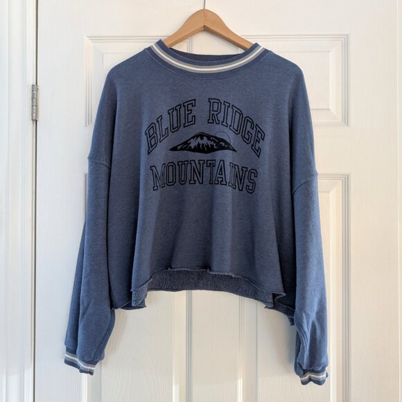 American Eagle graphic sweatshirt blue size large - Picture 1 of 16